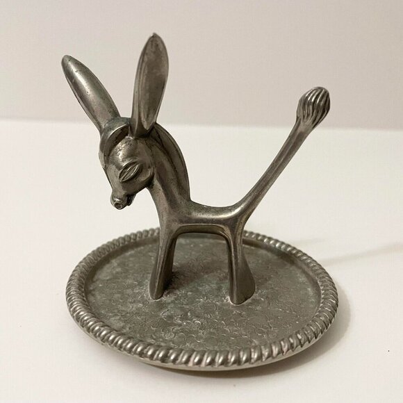 Vintage Seba Mule Donkey Metal Ring Holder Silver Plated Made In England ZBA - Picture 14 of 14